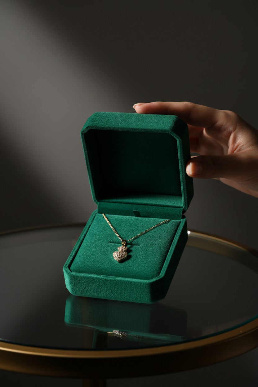 ETERNITY DOUBLE HEART NECKLACE