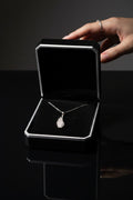 Silver Plated Cubic Zirconia Angel Wing Pendant Necklace for Women