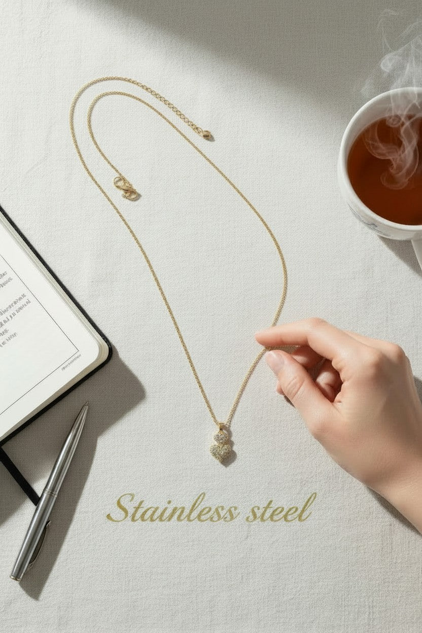 ETERNITY DOUBLE HEART NECKLACE