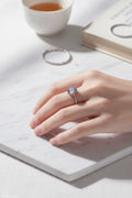 Celeste Halo Ring | Silver Jewelry | Artificial Diamond